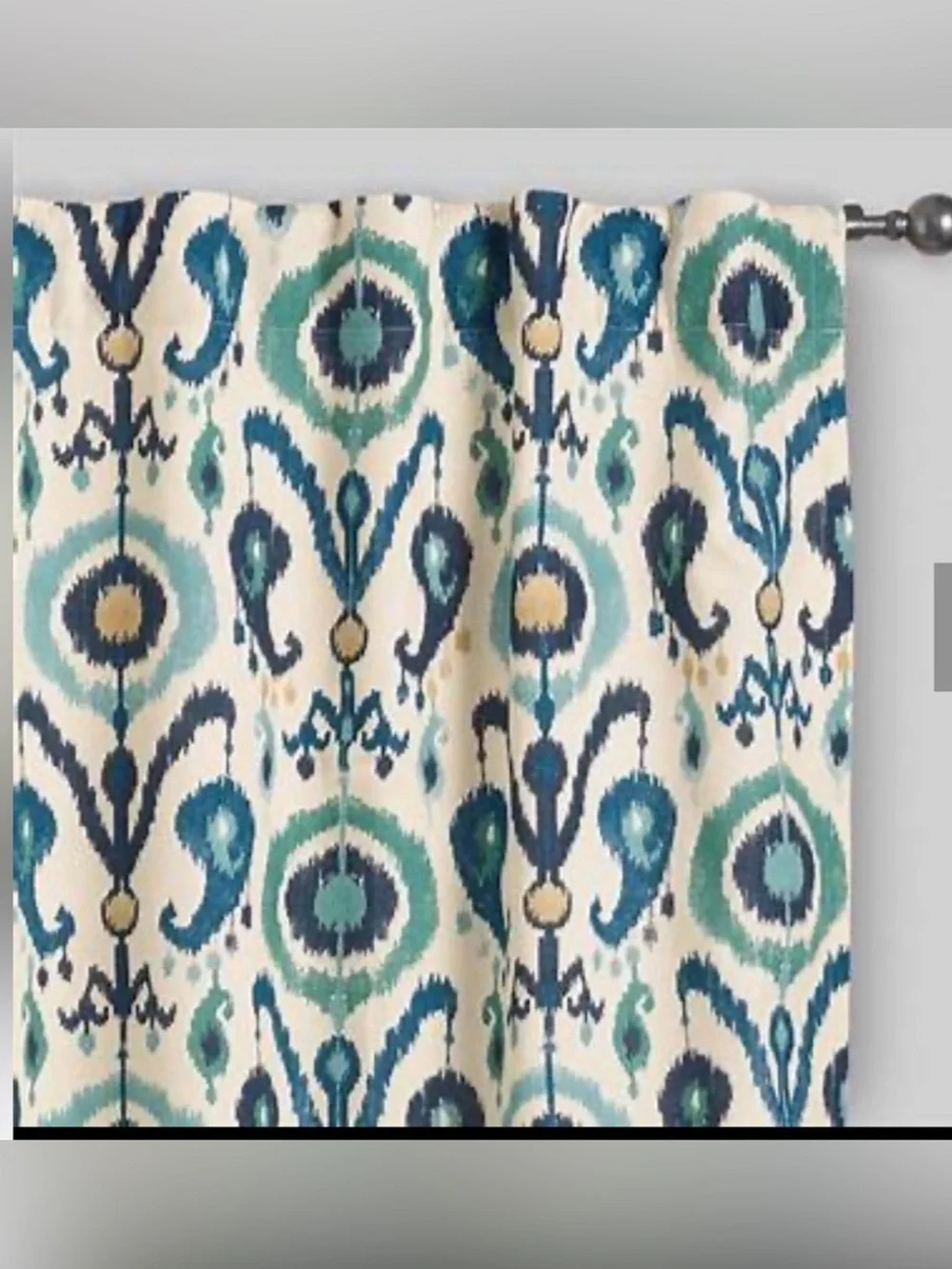 World Market Ikat curtain panel one